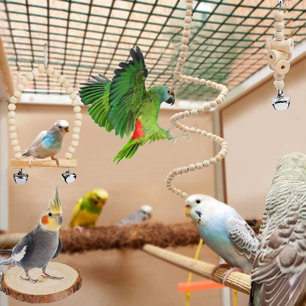 Tolmiow hanging mirror encourages exploration in the cage