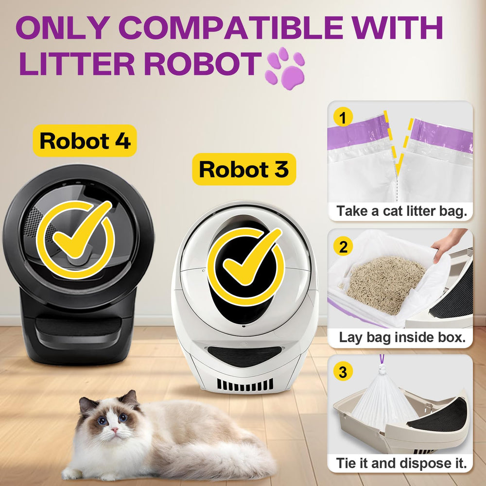 Tolnetr 26LBS capacity litter bags handle more waste.