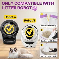 Tolnetr 26LBS capacity litter bags handle more waste.