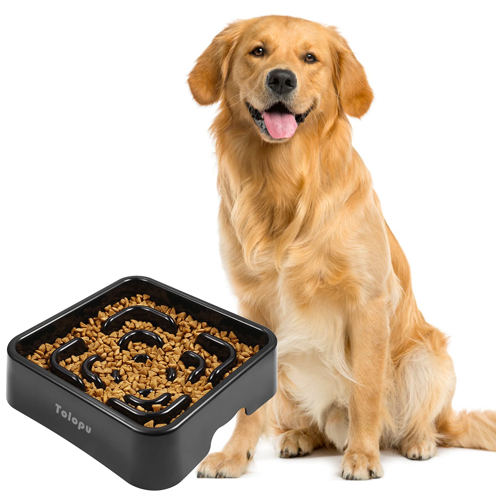 Tolopu extralarge slow-feeder bowl for large dogs promoting mindful eating