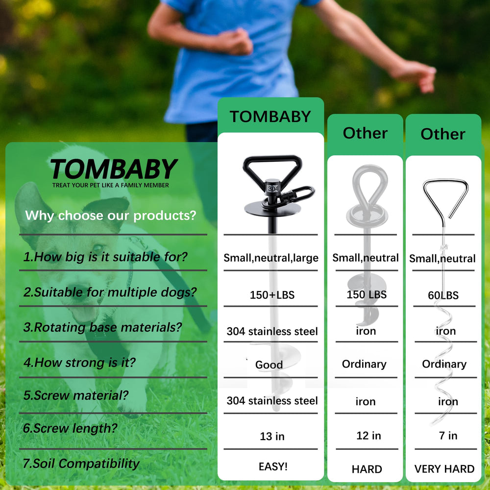 TOMBABY anti-tangle runner prevents leash tangling during outdoors