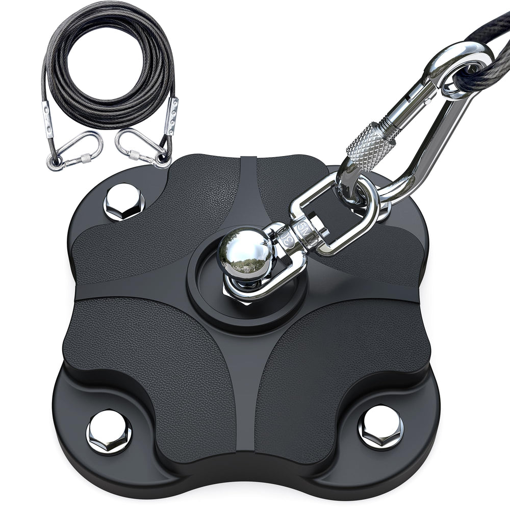 TOMBABY 360-degree swivel tie-out stake for tangle-free outdoor time