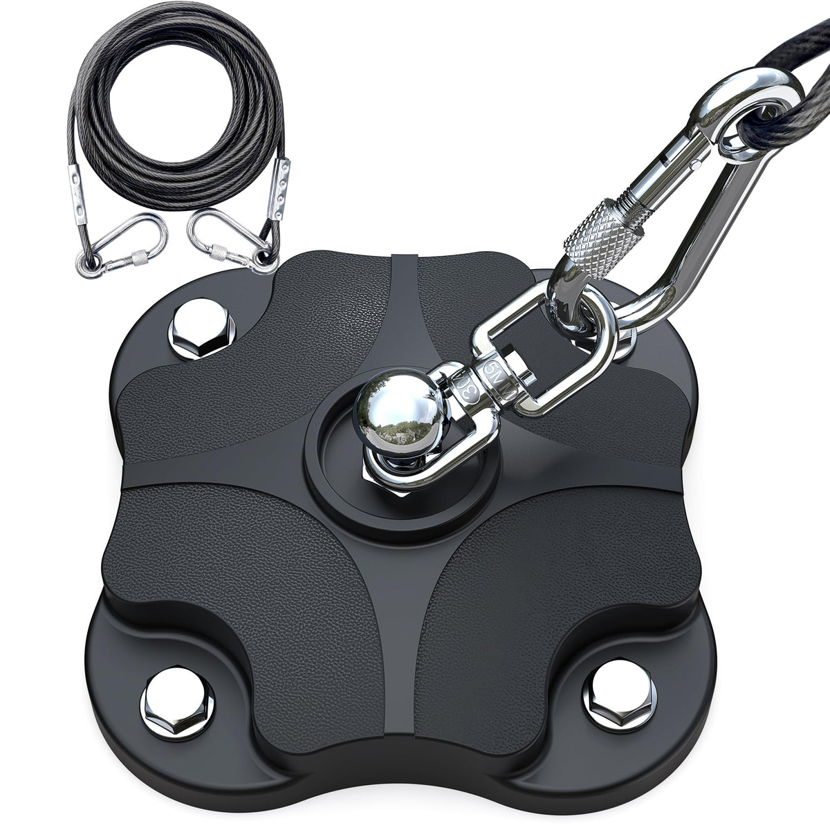 TOMBABY 360-degree swivel tie-out stake for tangle-free outdoor time