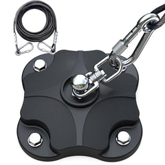 TOMBABY 360-degree swivel tie-out stake for tangle-free outdoor time
