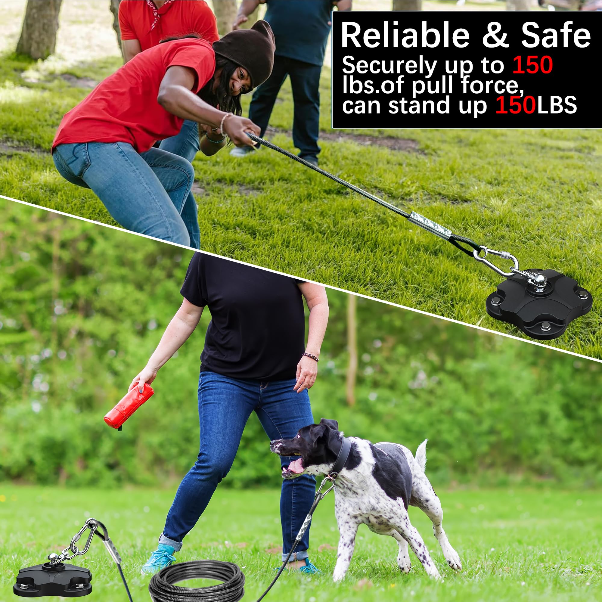 TOMBABY outdoor dog run kit supports multi-pet setups with ease