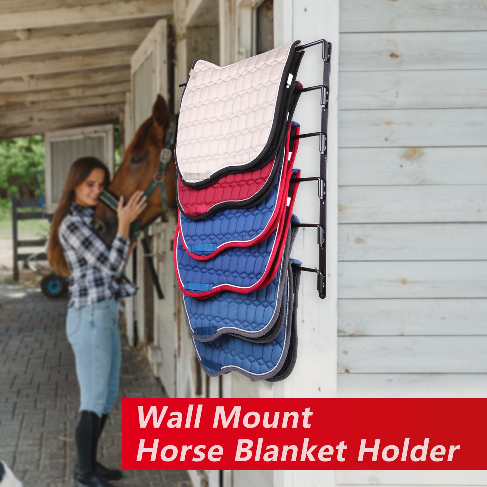TOMESHA ample-space arms supporting pads and blankets up to 15 lbs each