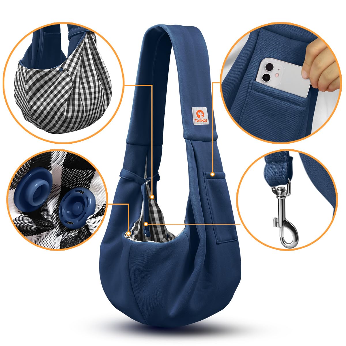 Tomkas adjustable shoulder strap for personalized fit.