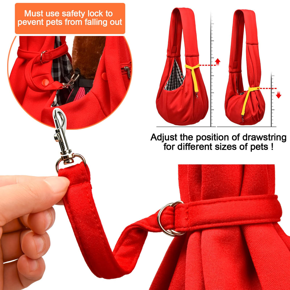 Tomkas crossbody pet bag with a large opening for easy access.