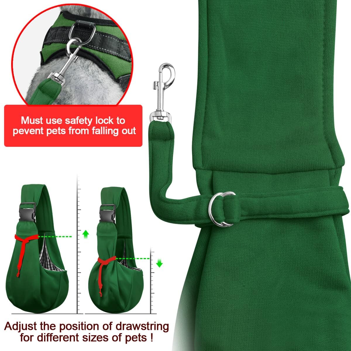 Tomkas dog purse with zippered pocket keeps essential items organized.
