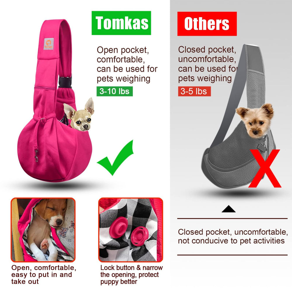 TOMKAS rose red compact travel sling suitable for daily outings.