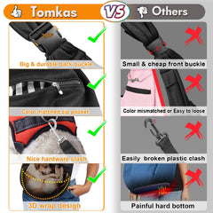 Tomkas sling features safety buckle for secure, calm outings