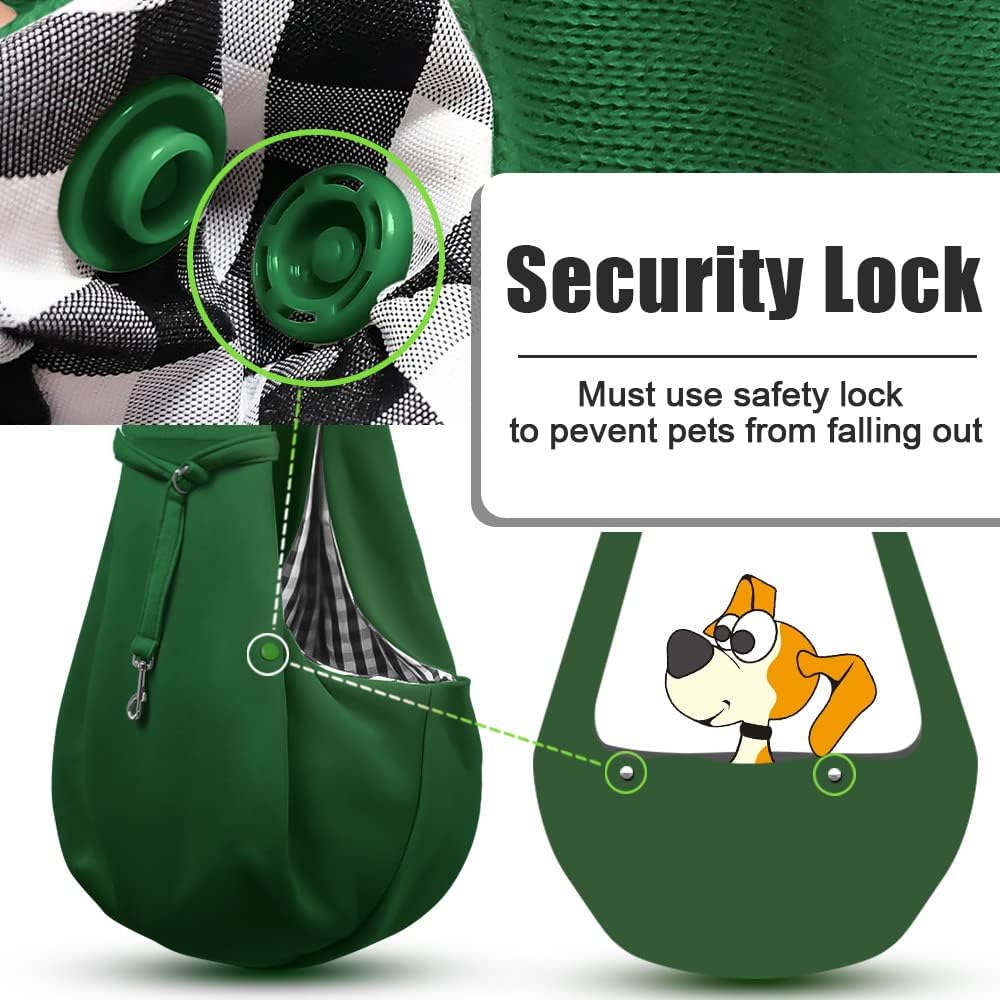 Tomkas emerald green carrier suits aging or recovering pets during travel.