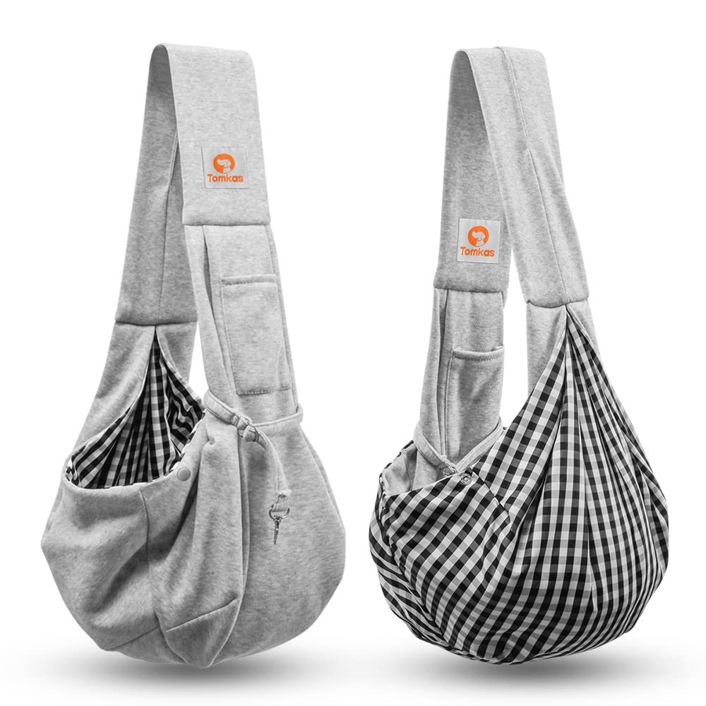 Tomkas pet sling travel use captures versatile daily outings.