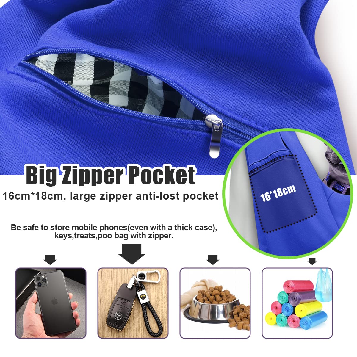 TOMKAS puppy carrier with a large opening for easy access.