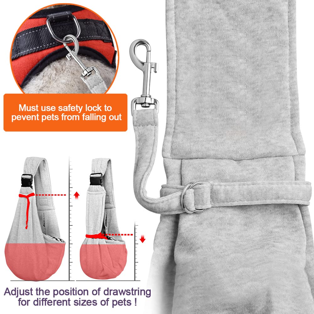 Tomkas puppy carrier side-view grey highlights the spacious opening for easy placement
