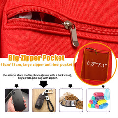 Tomkas puppy carrier with safety buckle for secure carrying.