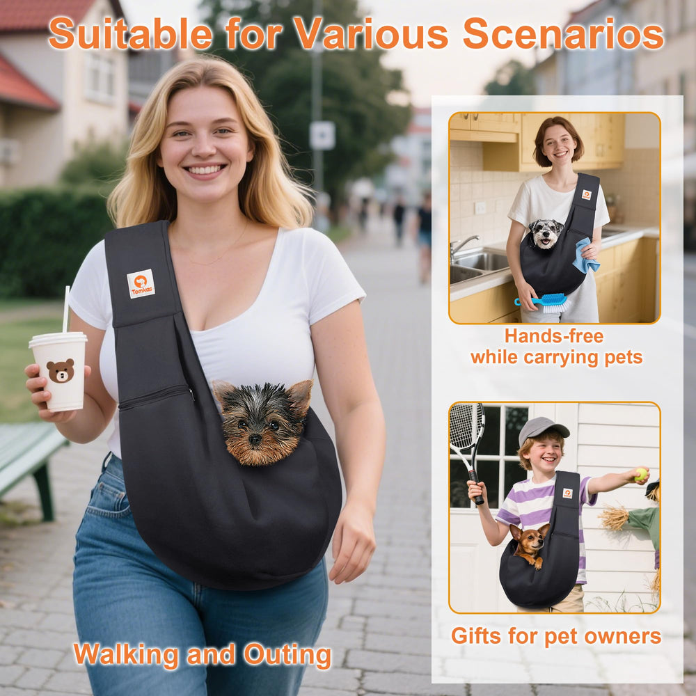 Tomkas safety buckle secures your pet on the go with a gentle click.