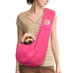Tomkas Small Dog Sling Rosered front pocket for quick essentials