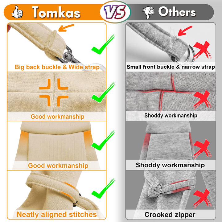 TOMKAS cream sling shows adjustable strap for easy length customization