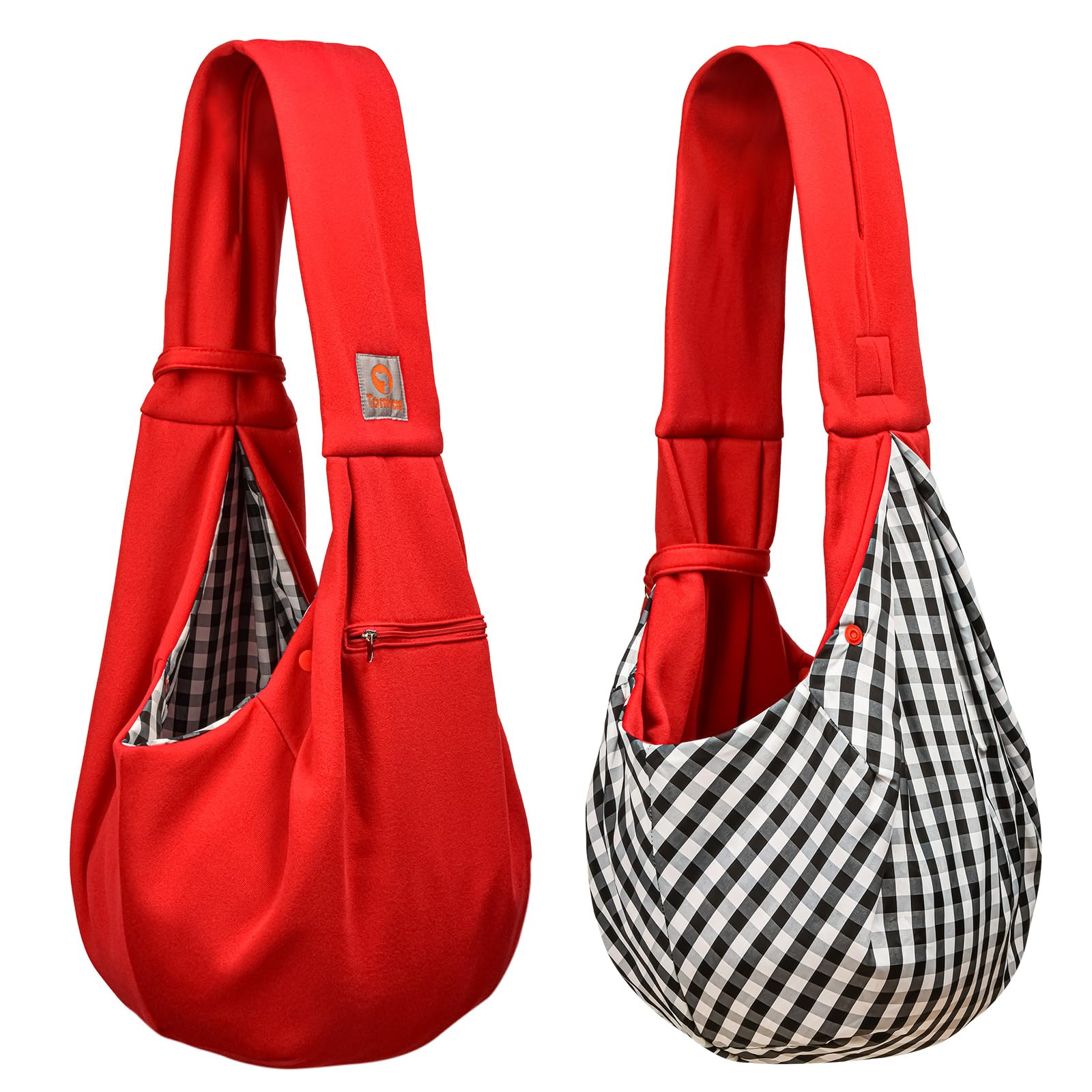Tomkas travel-ready carrier with compact design for on-the-go trips.