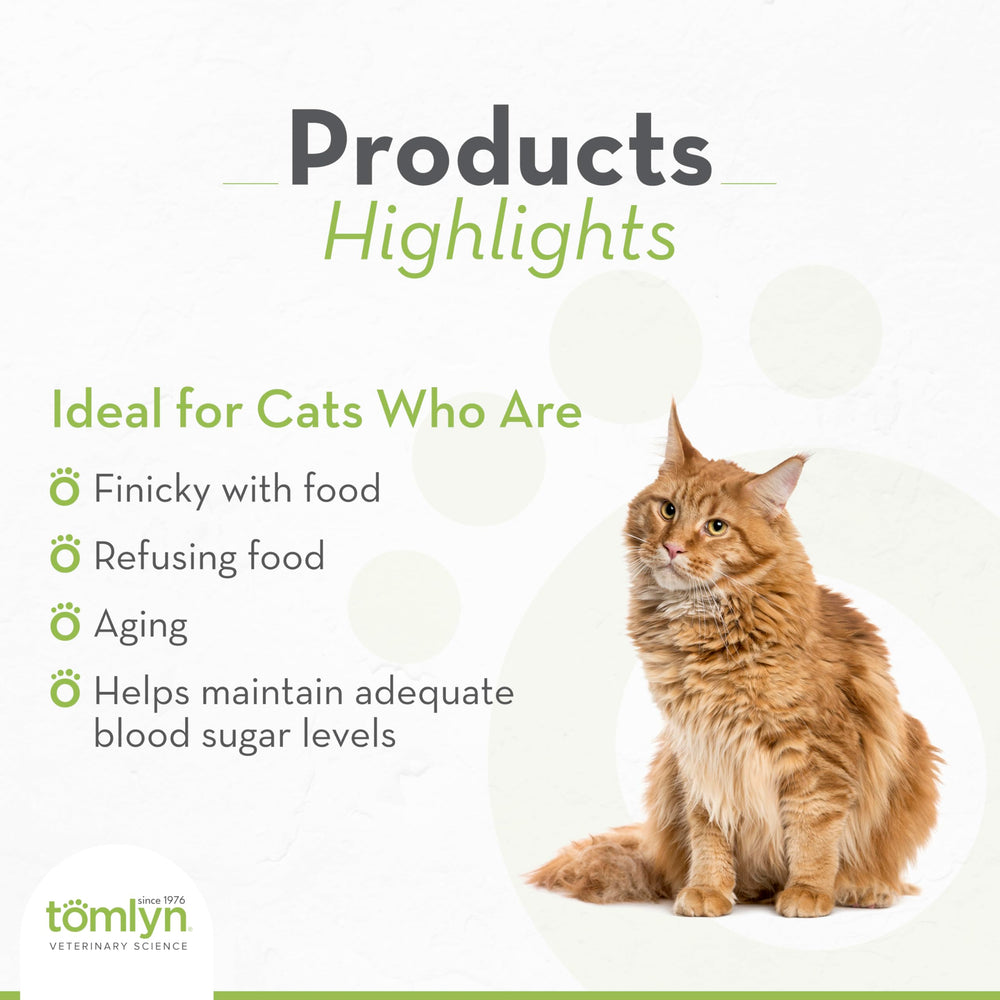 Tomlyn Nutri-Cal cat enjoying a palatable gel serving.