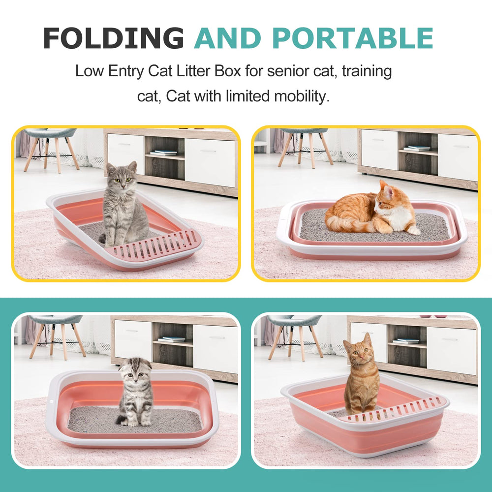 TomteNisse height-adjustable sides pink fit different spaces and cat sizes.