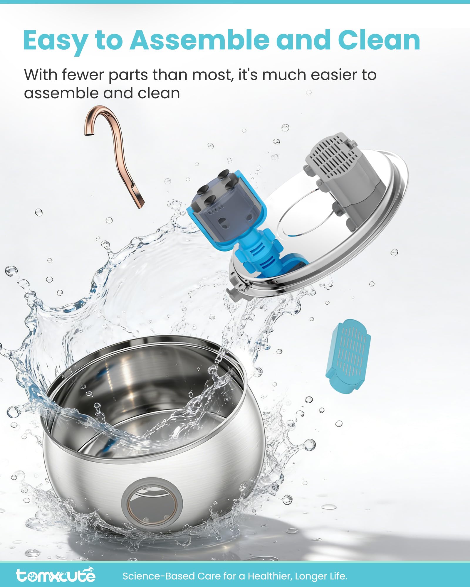 Tomxcute 4.5-inch ergonomic height supports comfortable sipping