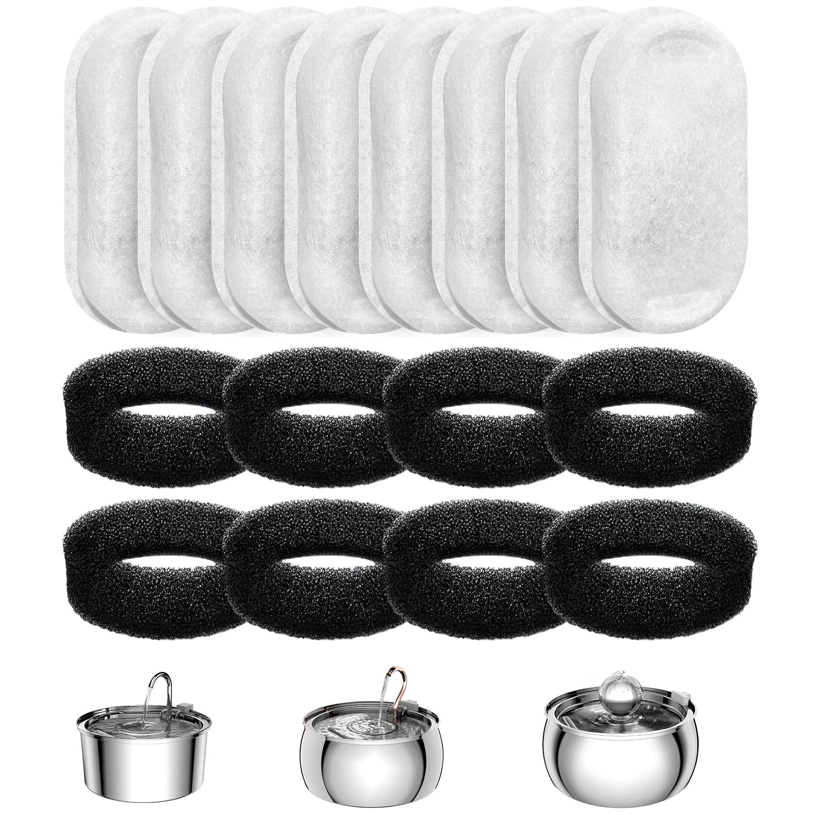 Tomxcute 3-layer filtration close-up shows cotton, activated carbon, and non-woven media