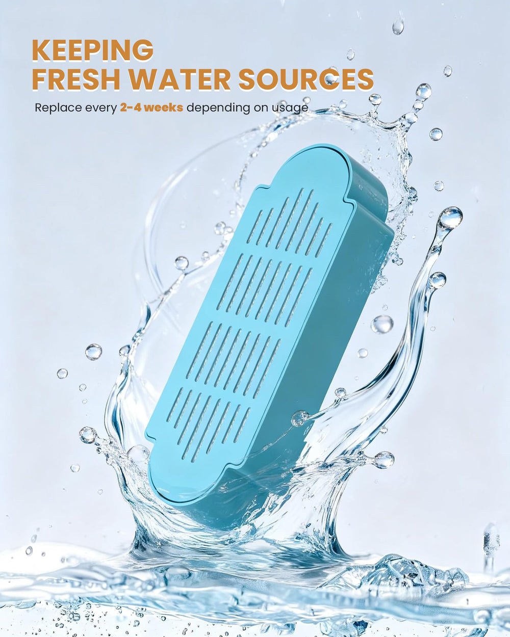 Instruction graphic showing soaking filter before use.