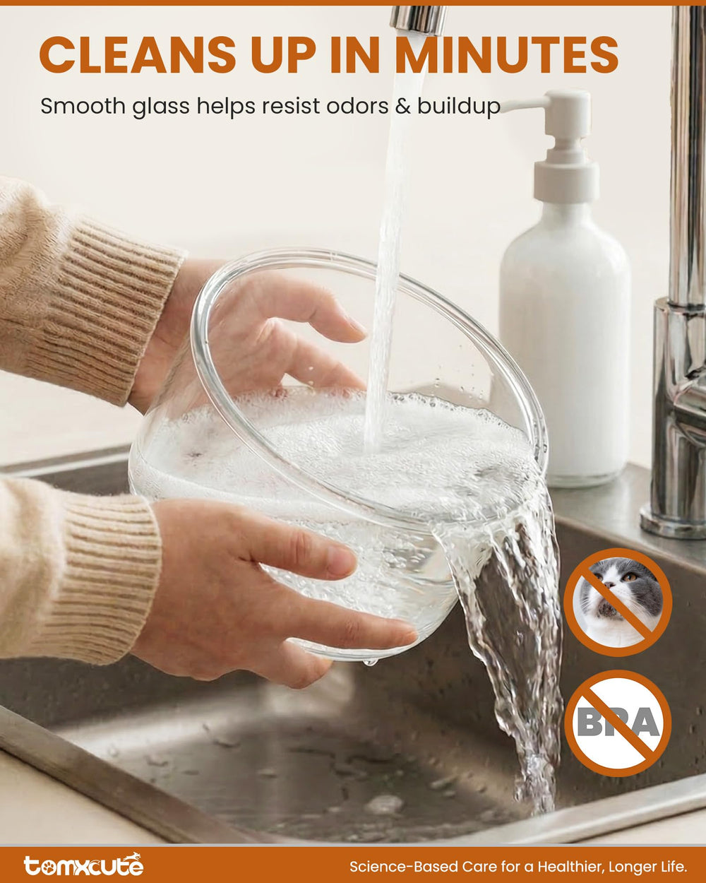 Whisper-quiet 5V pump of the Tomxcute fountain for peaceful home use