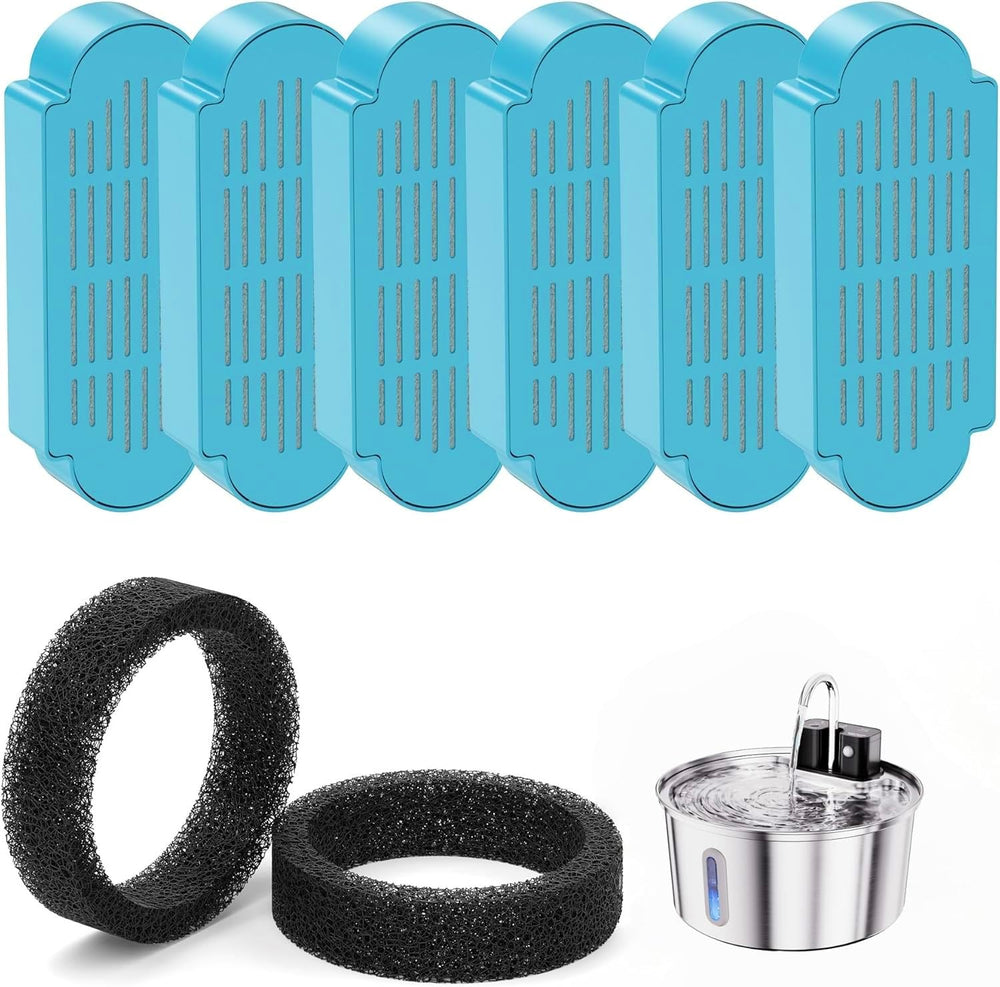 Tomxcute P-Series cat fountain filters 6-pack for ongoing clean hydration.