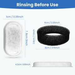 Six-month supply helps maintain fountain with fewer replacements.