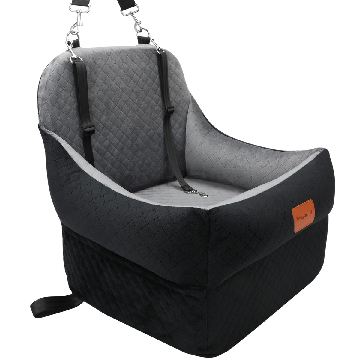 Tomyanner dog booster seat with 7-inch elevated view for road confidence