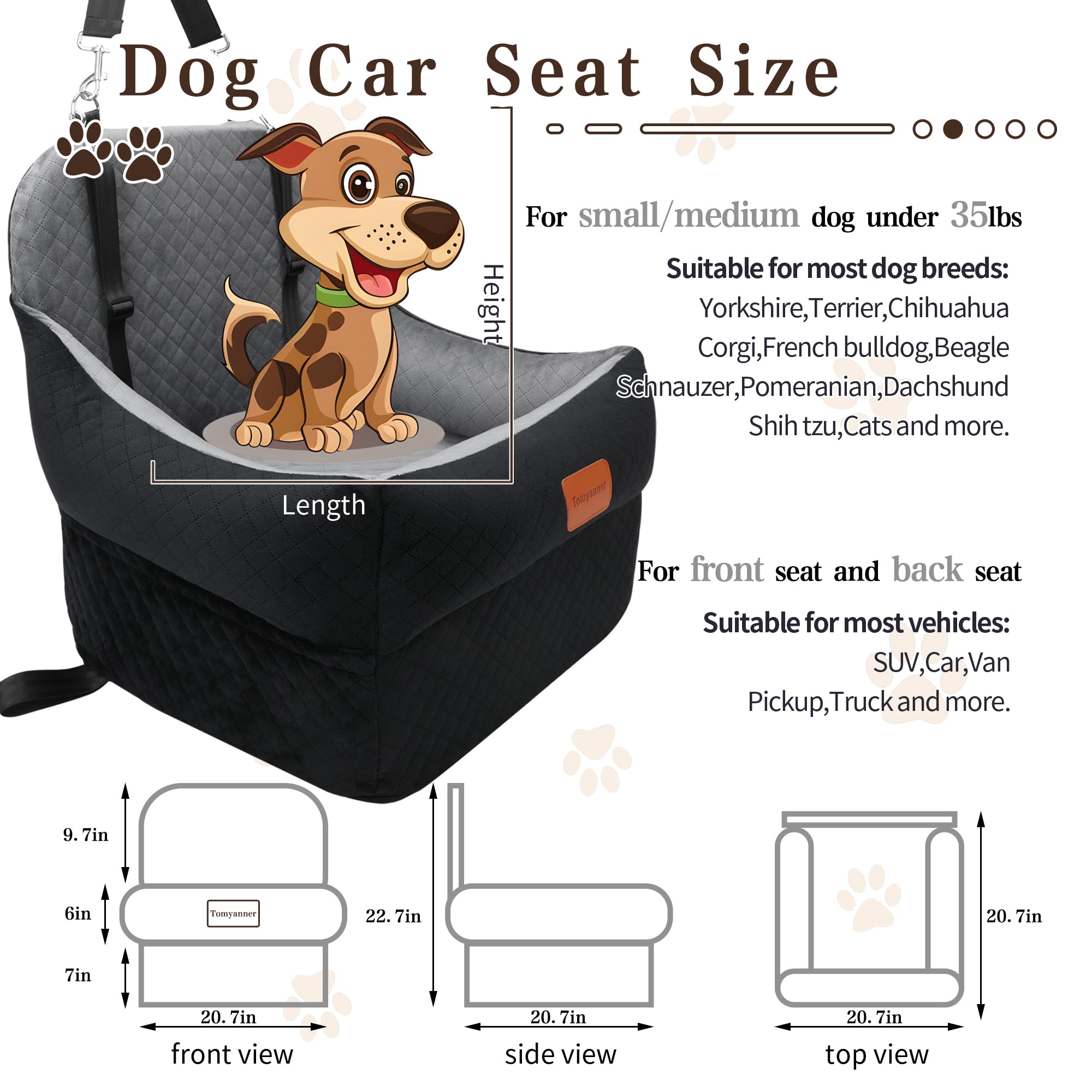 Tomyanner booster seat memory foam core supports relaxed posture while traveling