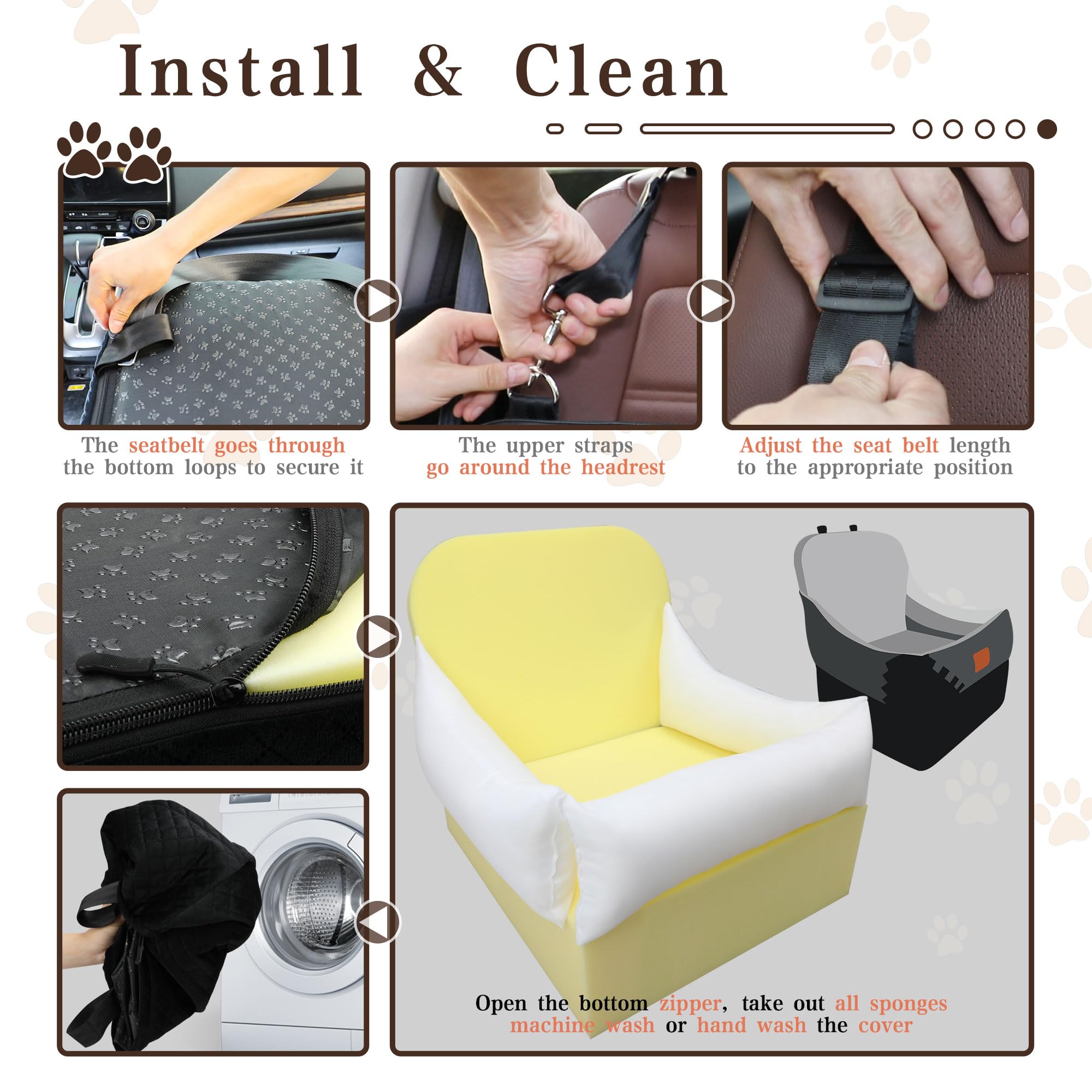 Tomyanner booster seat side pockets for treats and essentials