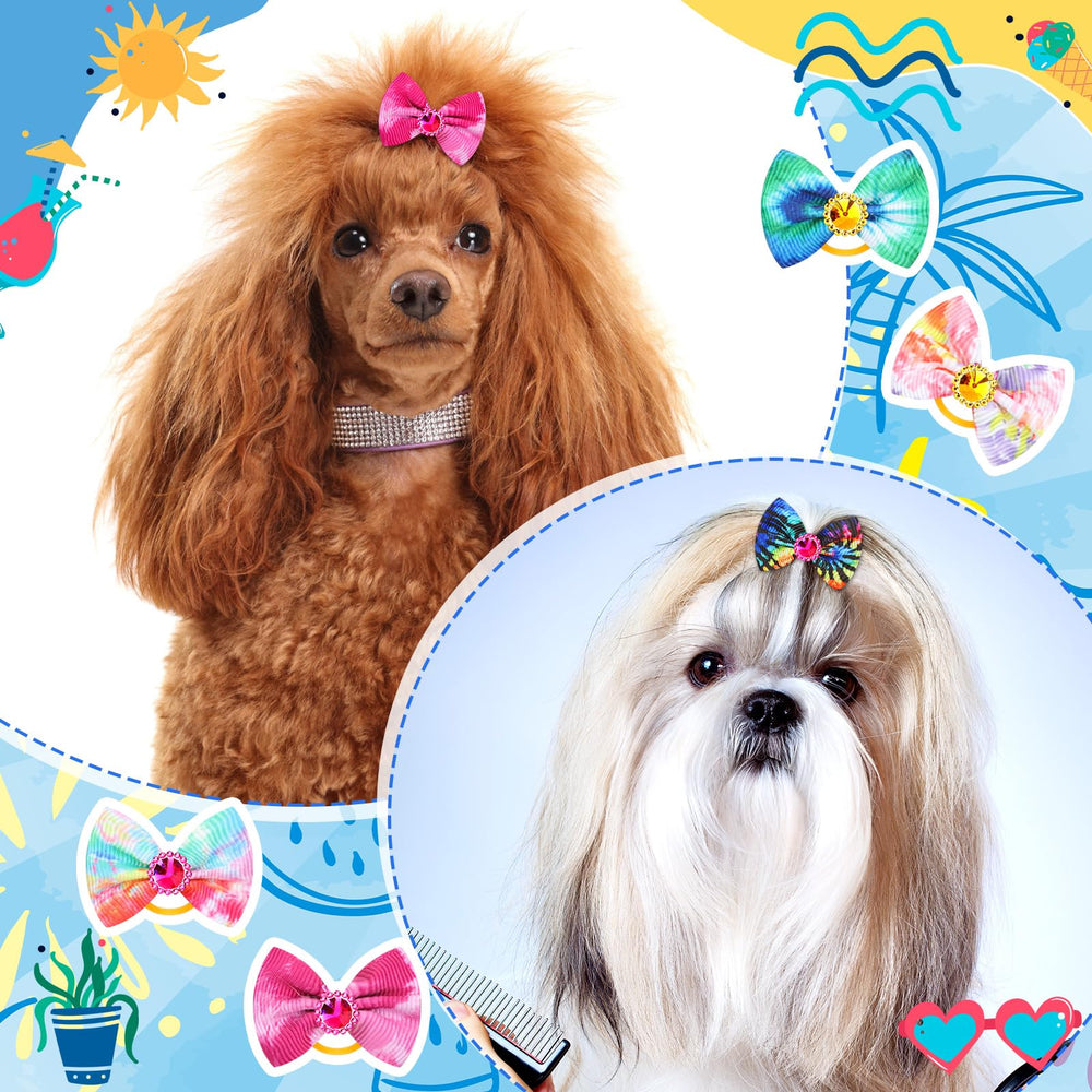 Tondiamo compact bows sized 4x3 cm for small dogs and cats.