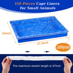 Transparent Tondiamo cage liner helps observe excretion while keeping the cage tidy.