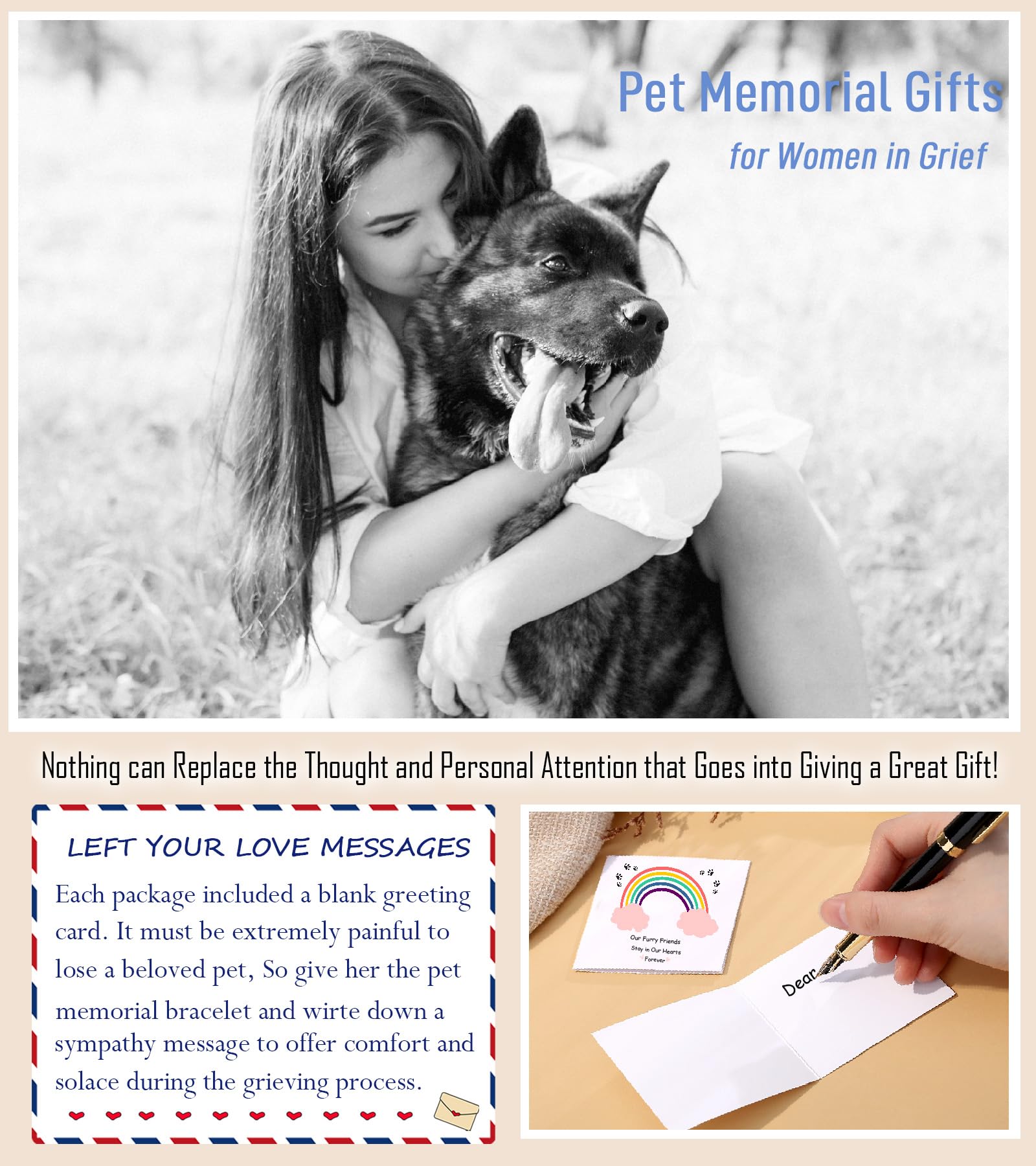 TONY & SANDY gift-ready memorial bracelet with included card