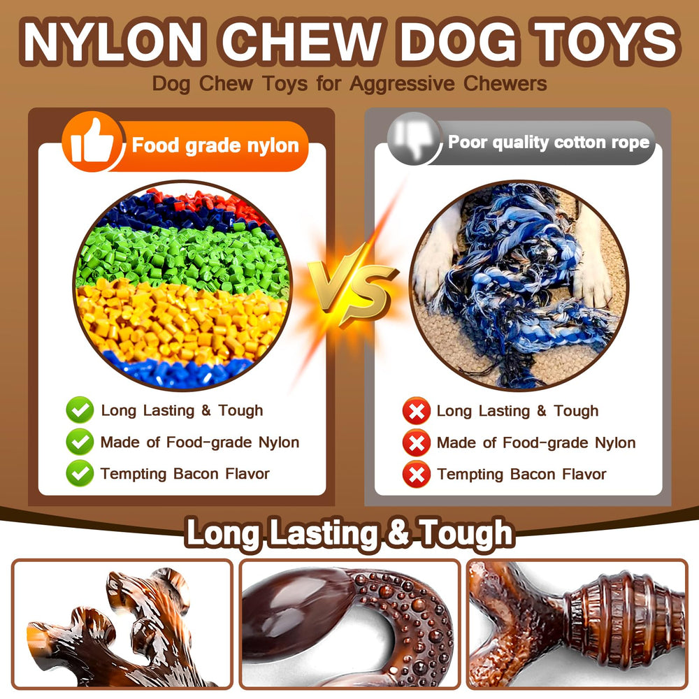 TonyEst bacon-scent chew toy attracts curious dogs for longer chewing sessions.
