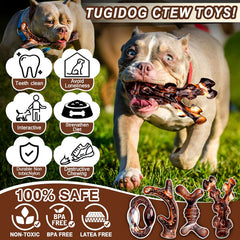 TonyEst four-shapes chew toy keeps dogs engaged with varied textures.