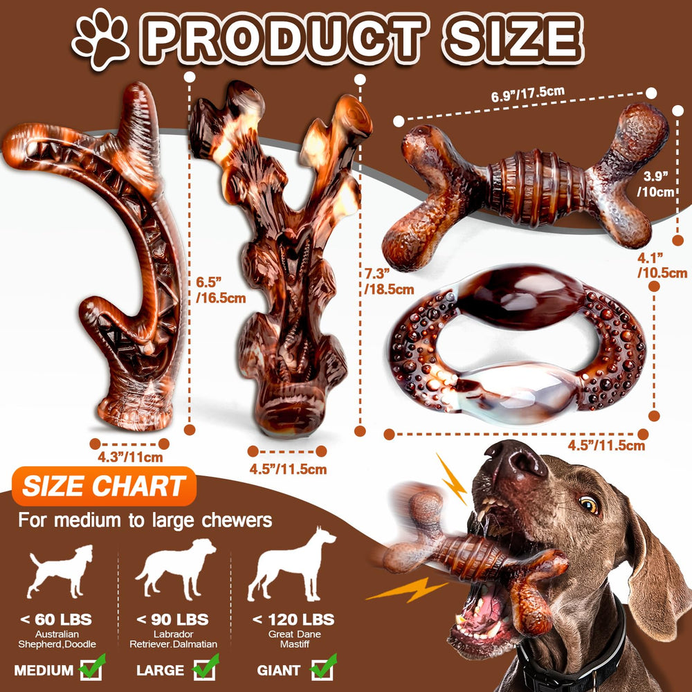 TonyEst medium-large dog option handles intense chewing with minimal wear.