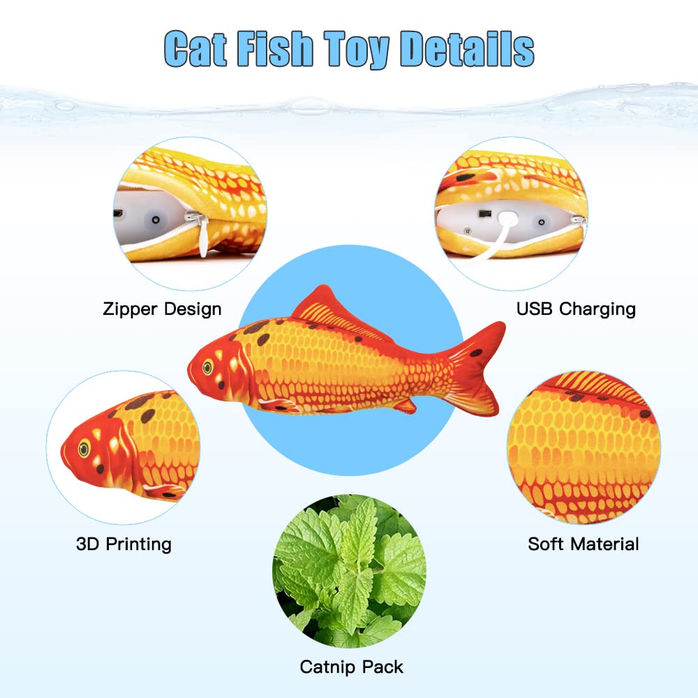 TOOGE floppy fish toy with silvervine detail enhances solo play and sniffing fun