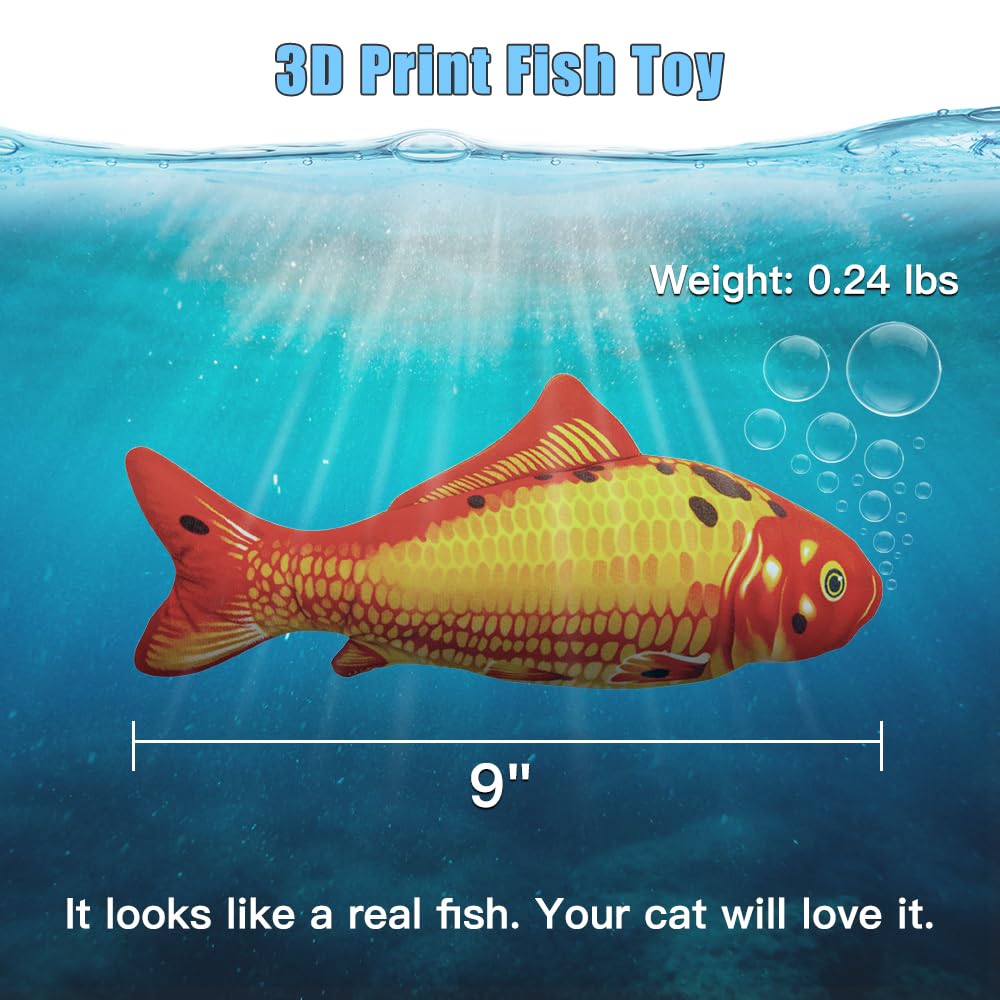 TOOGE floppy fish toy USB charging for battery-free play sessions