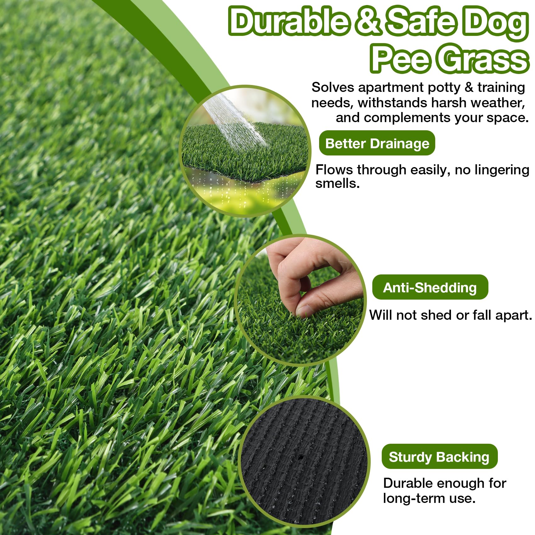 TOOKOO quick-dry pee pad with drainage holes to reduce dampness and odor.