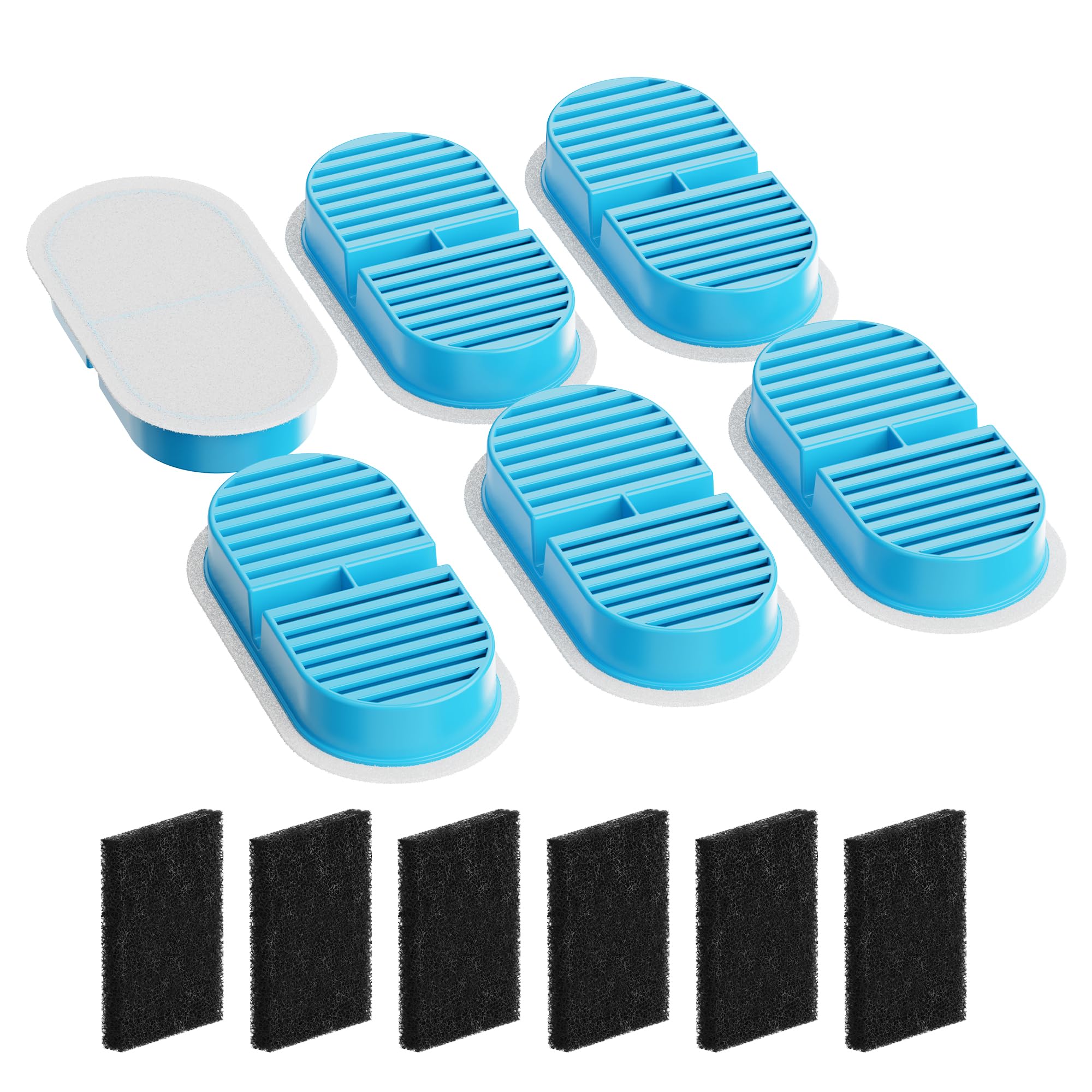 TOONIOOS cat fountain filters – 12-pack for fresher water and odor control.