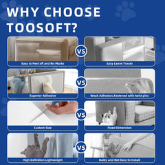 TOOSOFt anti-scratch tape sticks securely and removes without residue.