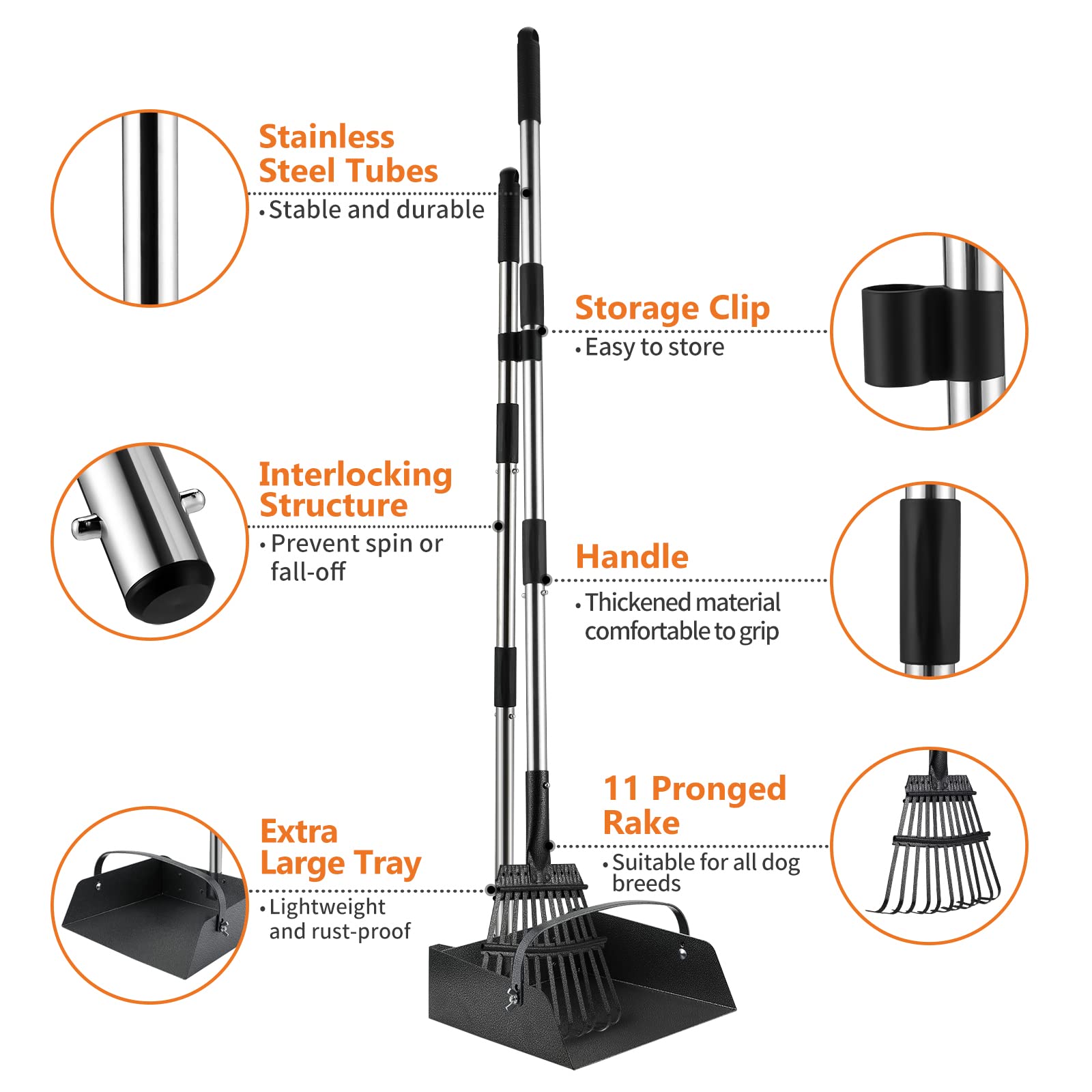 Toozey long-handle pooper scooper keeps you upright during yard cleanup