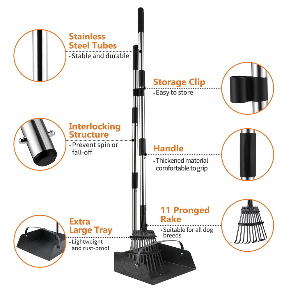 Toozey long-handle pooper scooper keeps you upright during yard cleanup