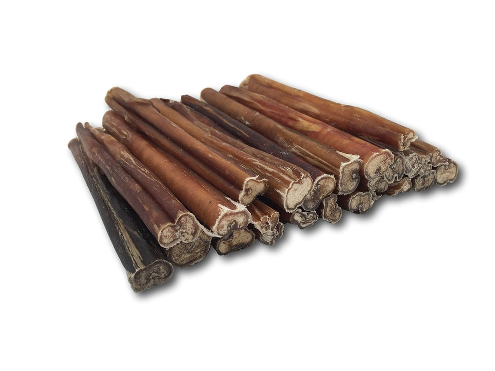Top Dog Chews 6-inch stick close-up; textured bite for gnawing satisfaction.