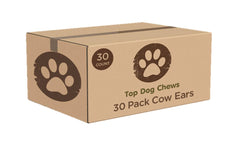 Top Dog Chews full-size cow ears for dogs, natural protein-rich treat